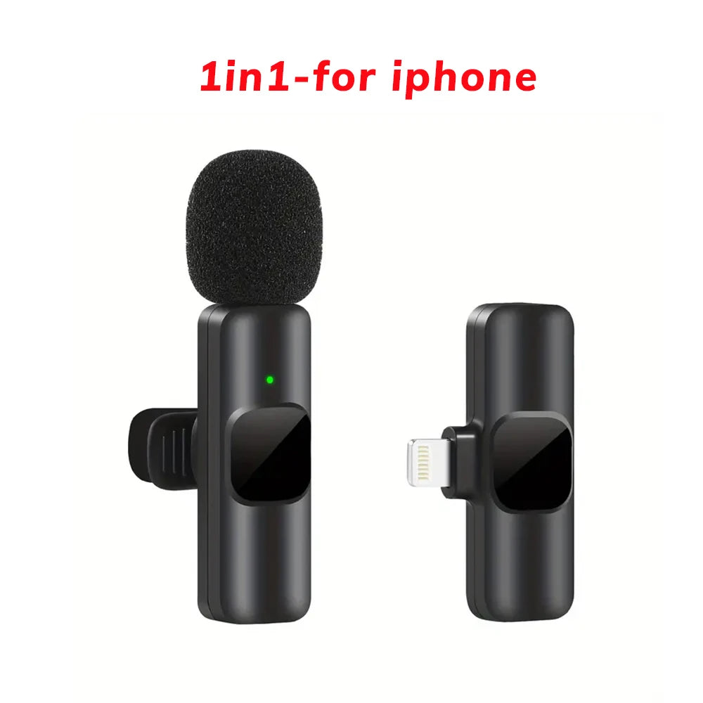 Professional Wireless Lavalier Microphone for Interviews, Podcasts, and Vlogs - Compatible with iPhone, iPad, Android, iOS, and 3.5mm Devices