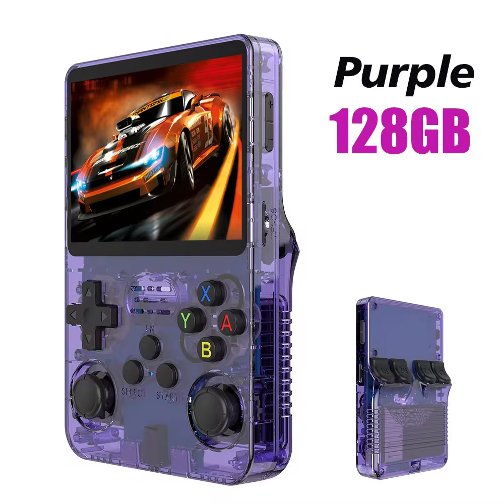 R36S Retro Handheld Video Game Console with Linux System, 3.5-Inch IPS Screen, R35S Pro Portable Video Player, 64GB Preloaded Games