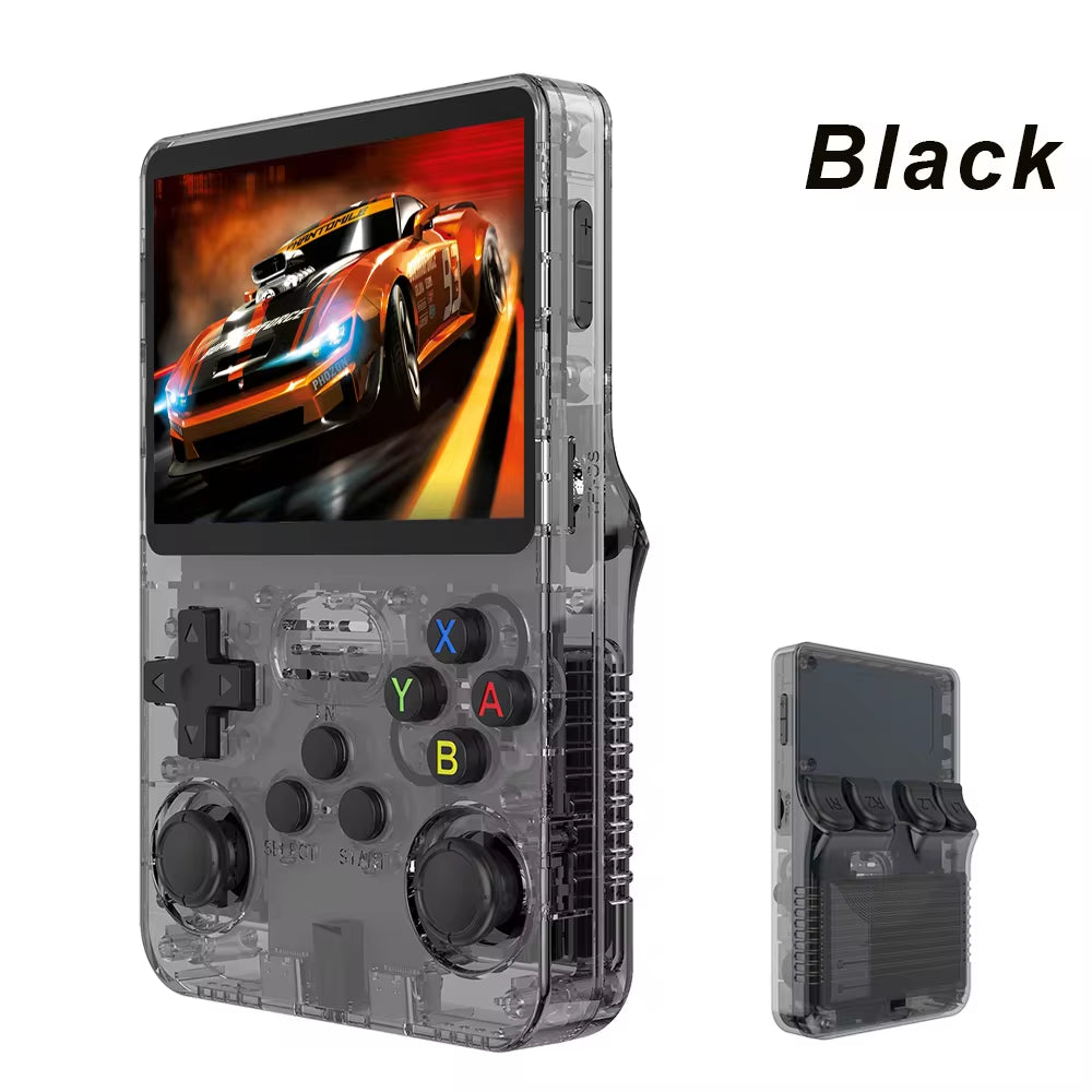 R36S Retro Handheld Video Game Console with Linux System, 3.5-Inch IPS Screen, R35S Pro Portable Video Player, 64GB Preloaded Games