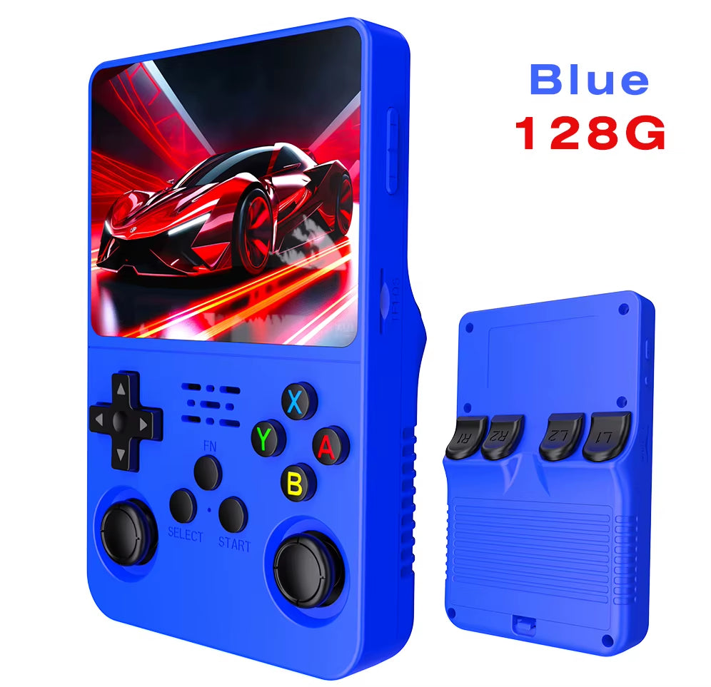 R36S Retro Handheld Video Game Console with Linux System, 3.5-Inch IPS Screen, R35S Pro Portable Video Player, 64GB Preloaded Games