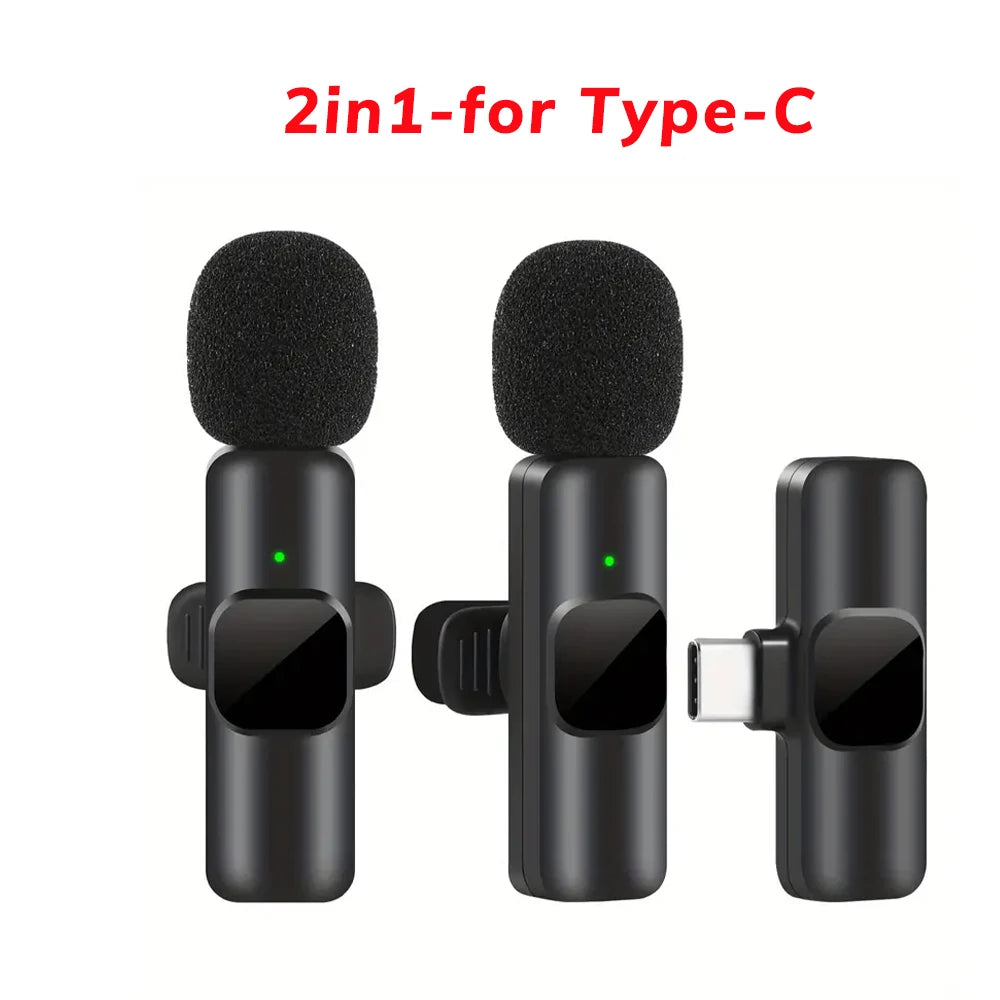 Professional Wireless Lavalier Microphone for Interviews, Podcasts, and Vlogs - Compatible with iPhone, iPad, Android, iOS, and 3.5mm Devices