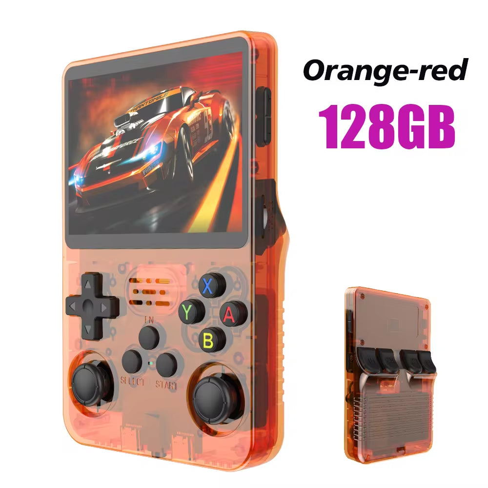 R36S Retro Handheld Video Game Console with Linux System, 3.5-Inch IPS Screen, R35S Pro Portable Video Player, 64GB Preloaded Games