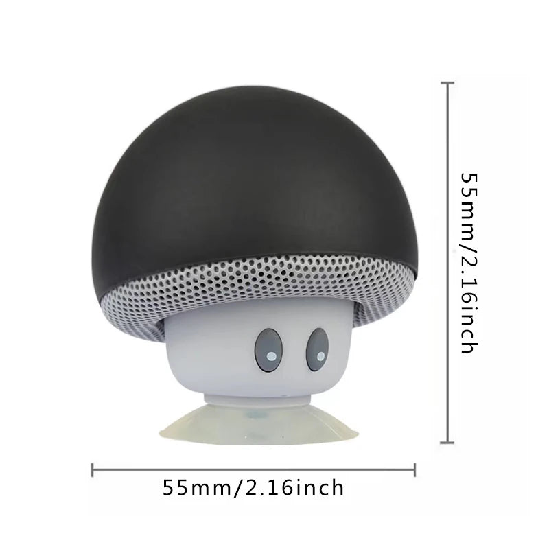 Portable Waterproof Bluetooth Speaker with Cute Cartoon Mushroom Design for iPhone and Xiaomi