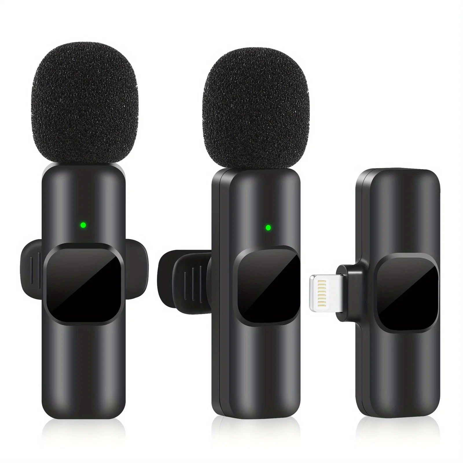 Professional Wireless Lavalier Microphone for Interviews, Podcasts, and Vlogs - Compatible with iPhone, iPad, Android, iOS, and 3.5mm Devices