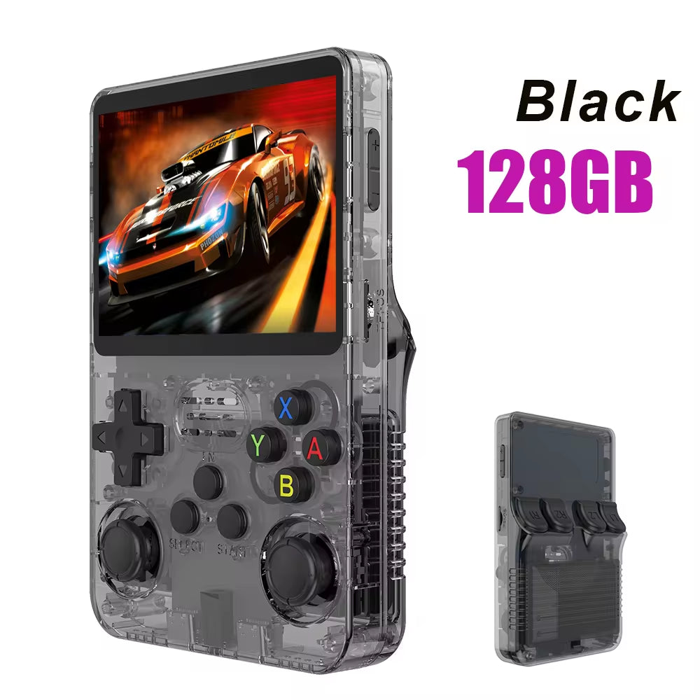 R36S Retro Handheld Video Game Console with Linux System, 3.5-Inch IPS Screen, R35S Pro Portable Video Player, 64GB Preloaded Games