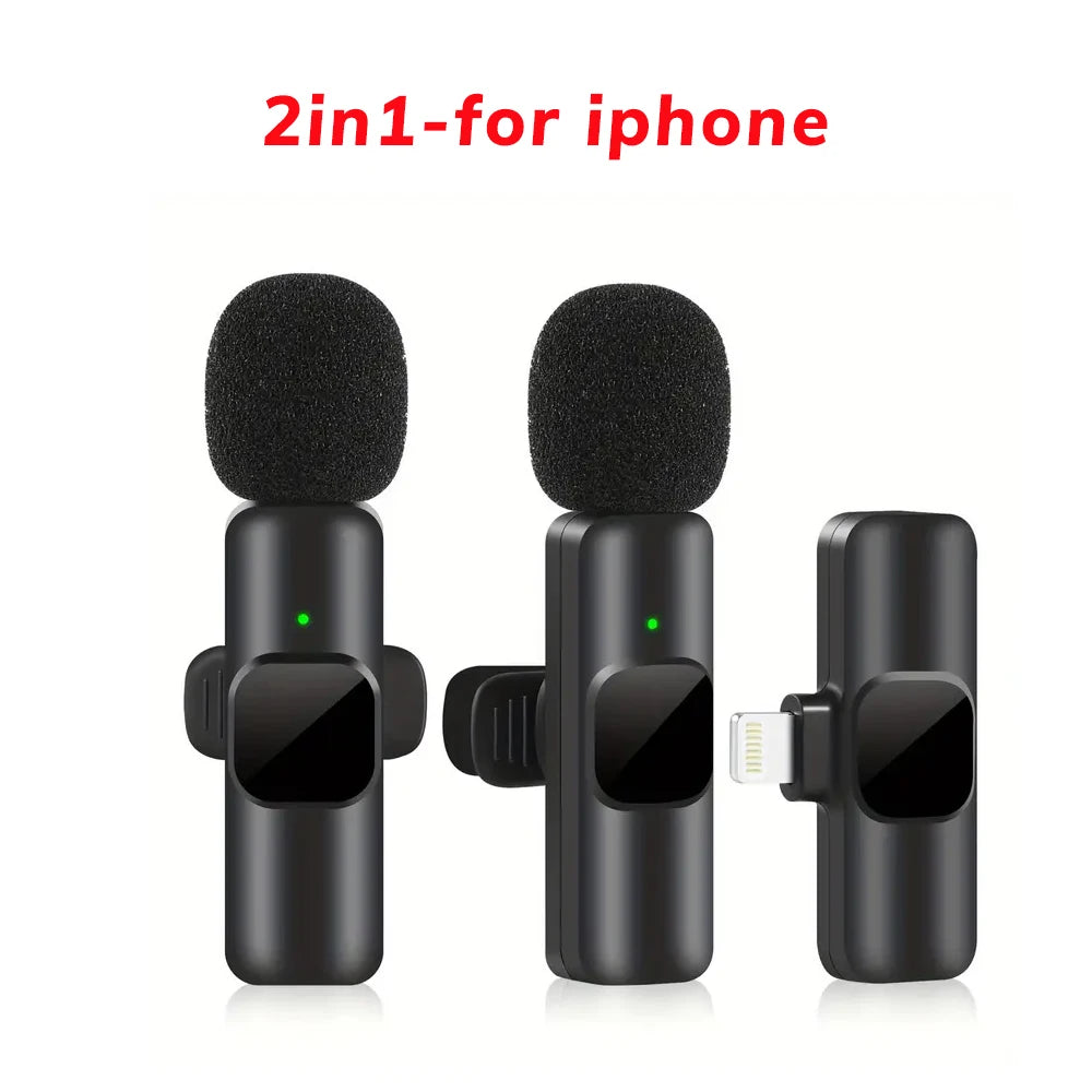 Professional Wireless Lavalier Microphone for Interviews, Podcasts, and Vlogs - Compatible with iPhone, iPad, Android, iOS, and 3.5mm Devices